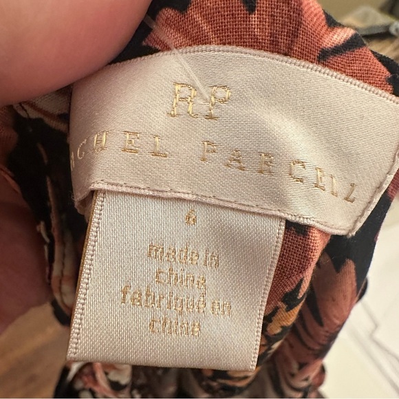 Rachel Parcell Black and Pink Floral fall Long Sleeve Dress - Picture 5 of 6